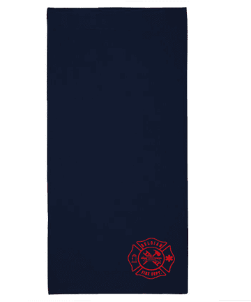 SERVIETTE DE BAIN 
Navy avec broderie rouge  
70x140