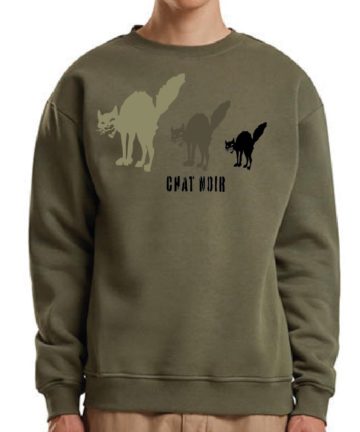 SWEAT KAKI Chat Noir
