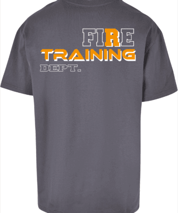 T-shirt Oversize  Fire Training Grey and Orange