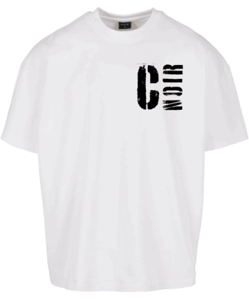 T-shirt Oversize 100% Chat Noir Blanc ( FR)