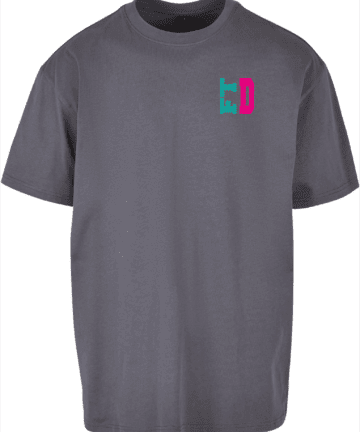 T-shirt Oversize  Fire Training Grey and Pink